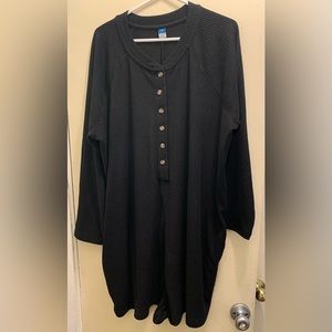 Old Navy Women’s Cozy Long Sleeves and Shorts Sleep / Lounge Romper Size XXL